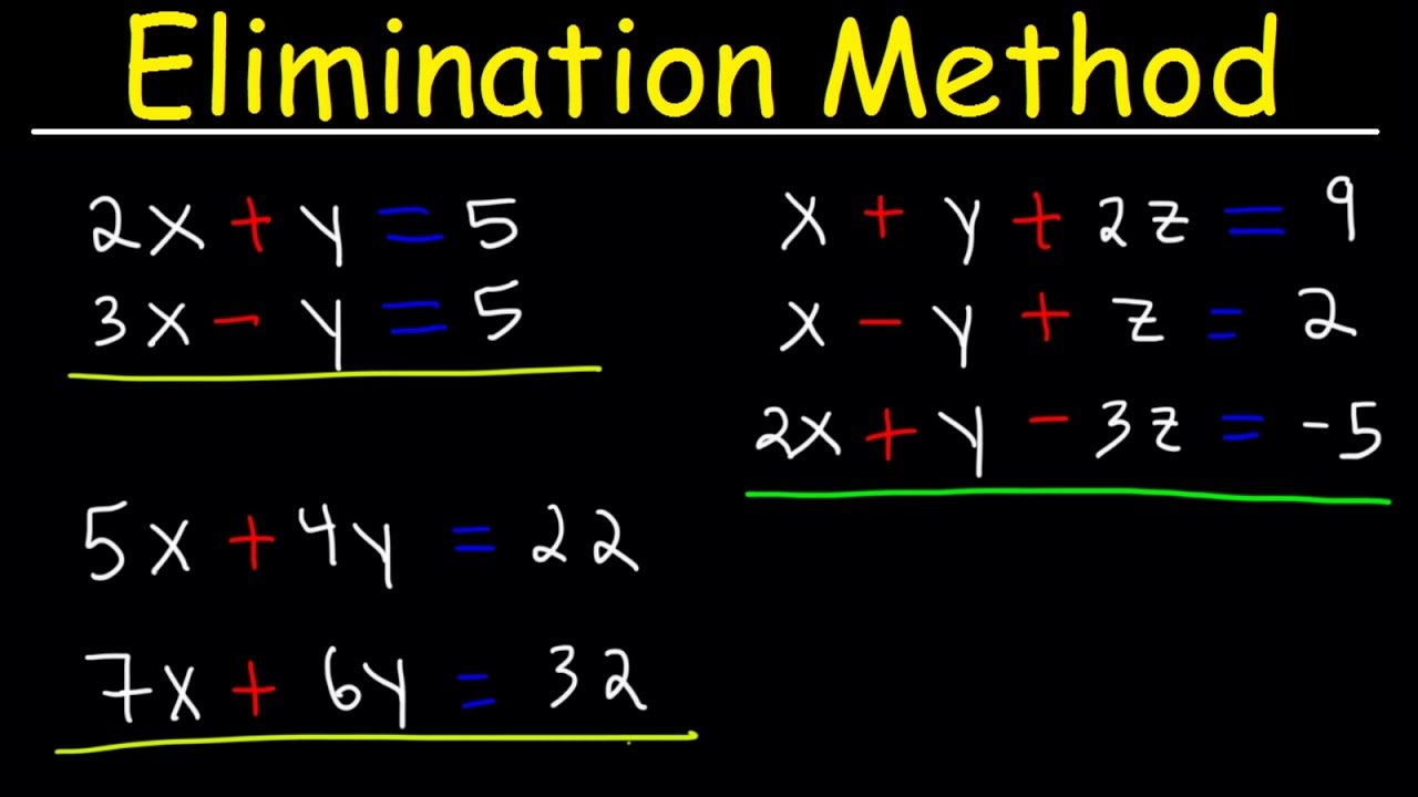 solving linear systems by elimination assignment