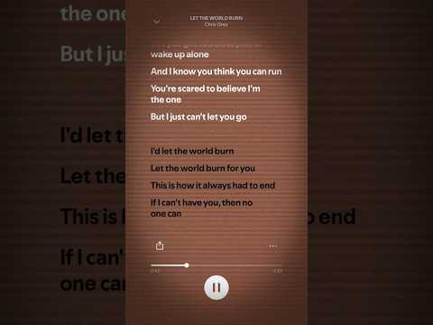 Let The World Burn - Chris Grey (Lyrics) #shortsfeed