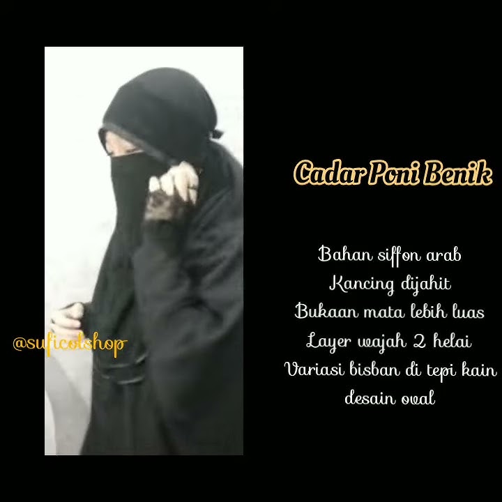 cara menggunakan cadar poni kancing