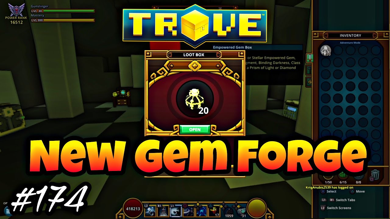Trove: FIRST TIME USING THE NEW GEM SYSTEM 😱 (17K PR GUNSLINGER?)