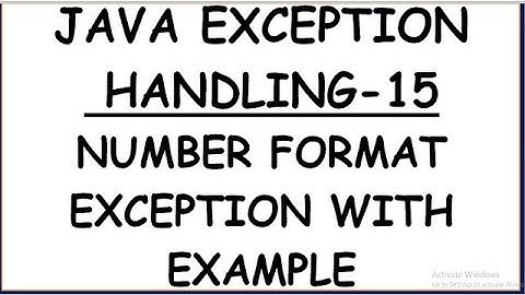 NumberFormatException example in java