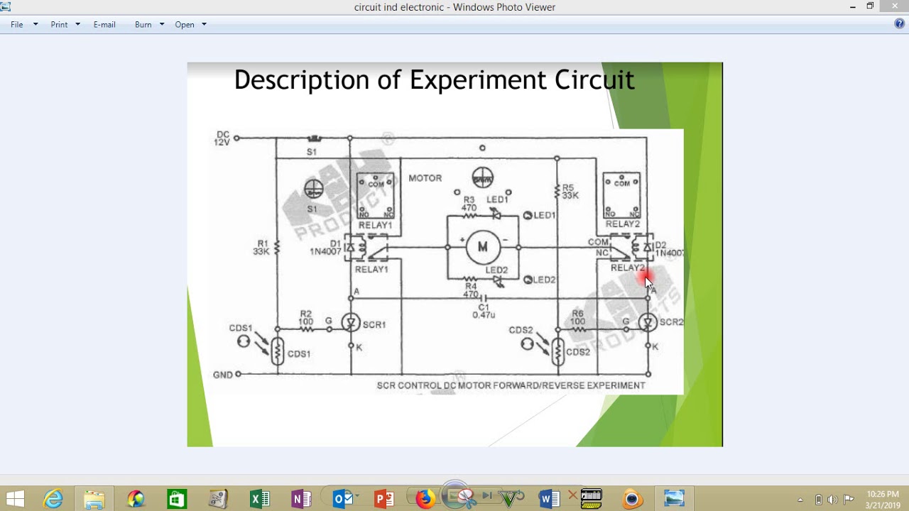 Explanation of SCR to make dc motor move forward and reverse - YouTube
