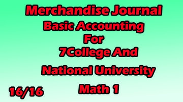 Merchandise journal math 1
