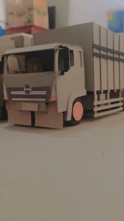 Miniatur Truk Balap dari Kardus #shorts #truck #trending #subscribe