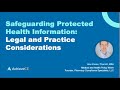 Safeguarding protected health information  live webinar on 042924