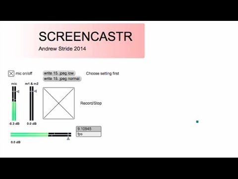 Update Max/MSP Screencast / Desktop Capture Patch Demonstration