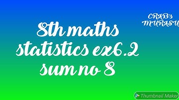 8th maths statistics ex 6.2 sum no 8 state board revised syllabus histogram and frequency polygon