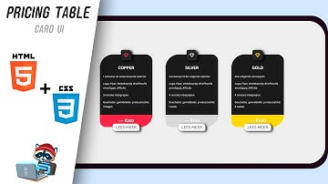 How Design a Price Table / Card UI CSS3 Pricing Table UI Design