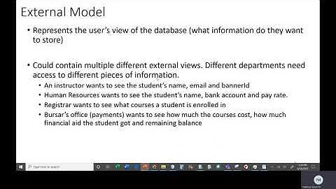 Database   Part 2   Class 1   Part 2   External and Conceptual Models