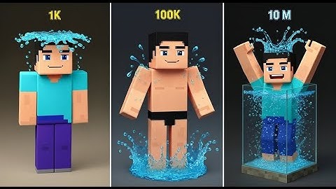 Satisfying Minecraft Fluid & Water Physics 💧 3D Blender ASMR