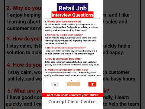 Retail Job Interview Questions and Answers Quick Guide
