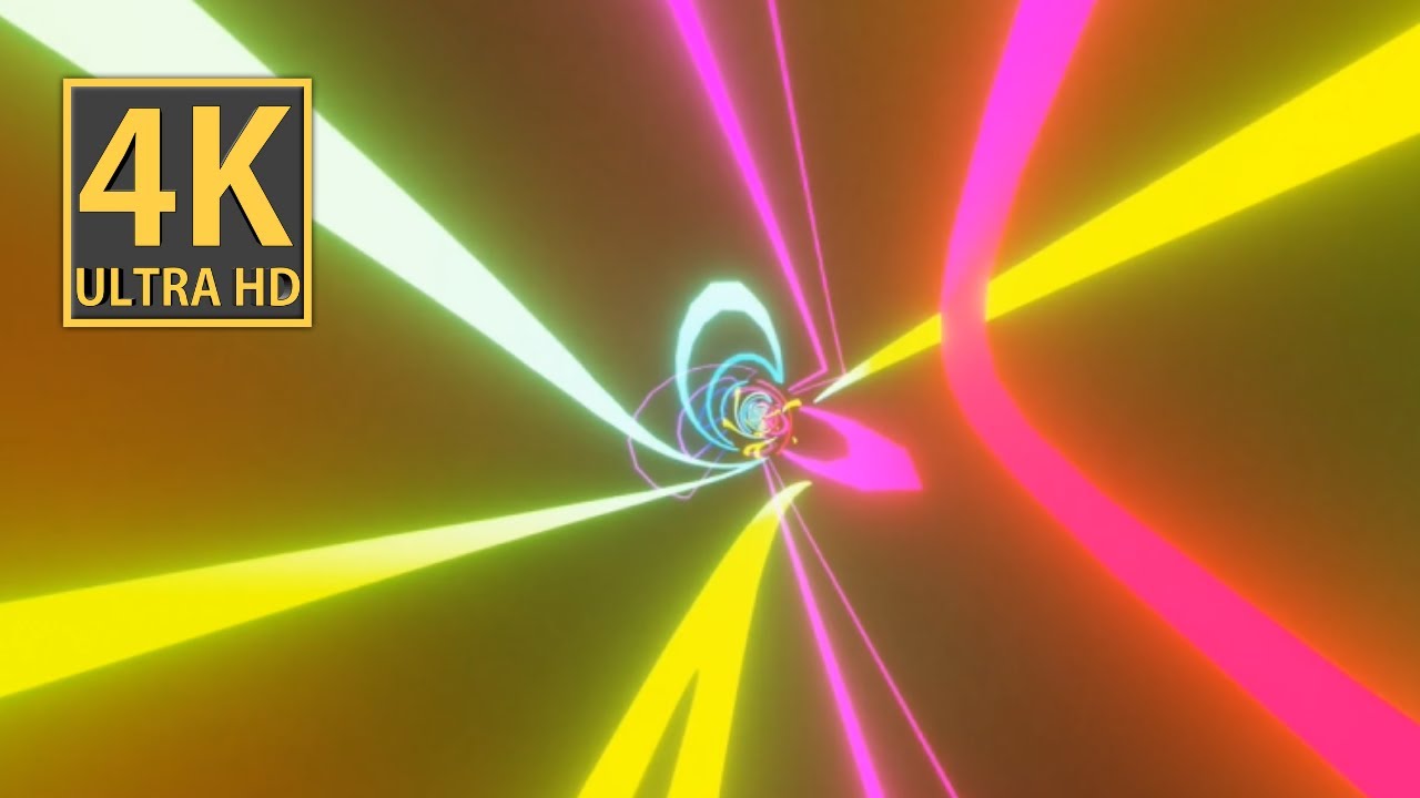 VJ LOOP NEON Rainbow Party Abstract Background Video 4k Simple Lines ...