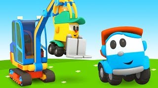 learn vehicles for kids with leo the truck a pipe laying crane for kids car cartoons for babies