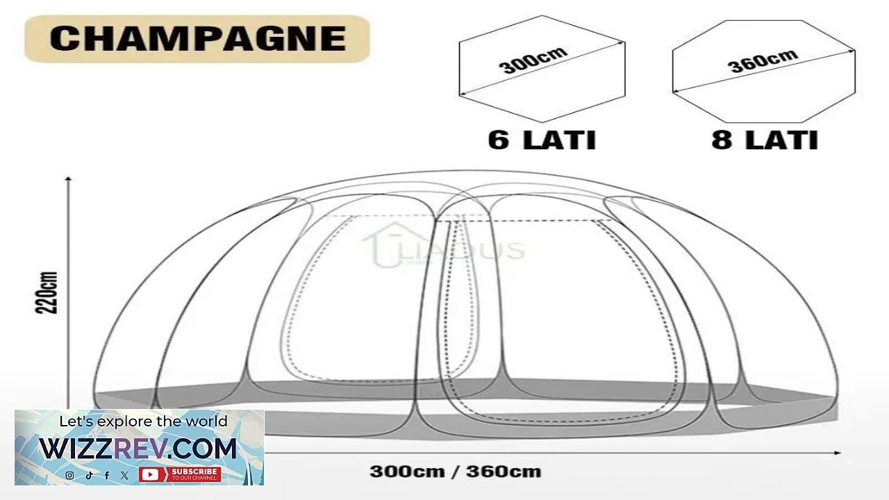 Dome Tent Camping Tent Outdoor Waterproof 4 8 Person Transparent Mushroom Tent Review
