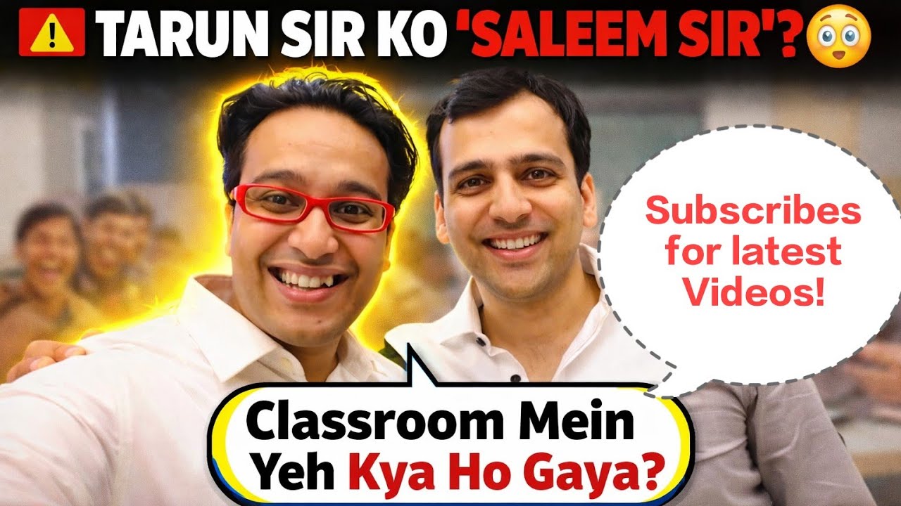 "Tarun sir called Saleem sir in Live Class‼️⚠️ 