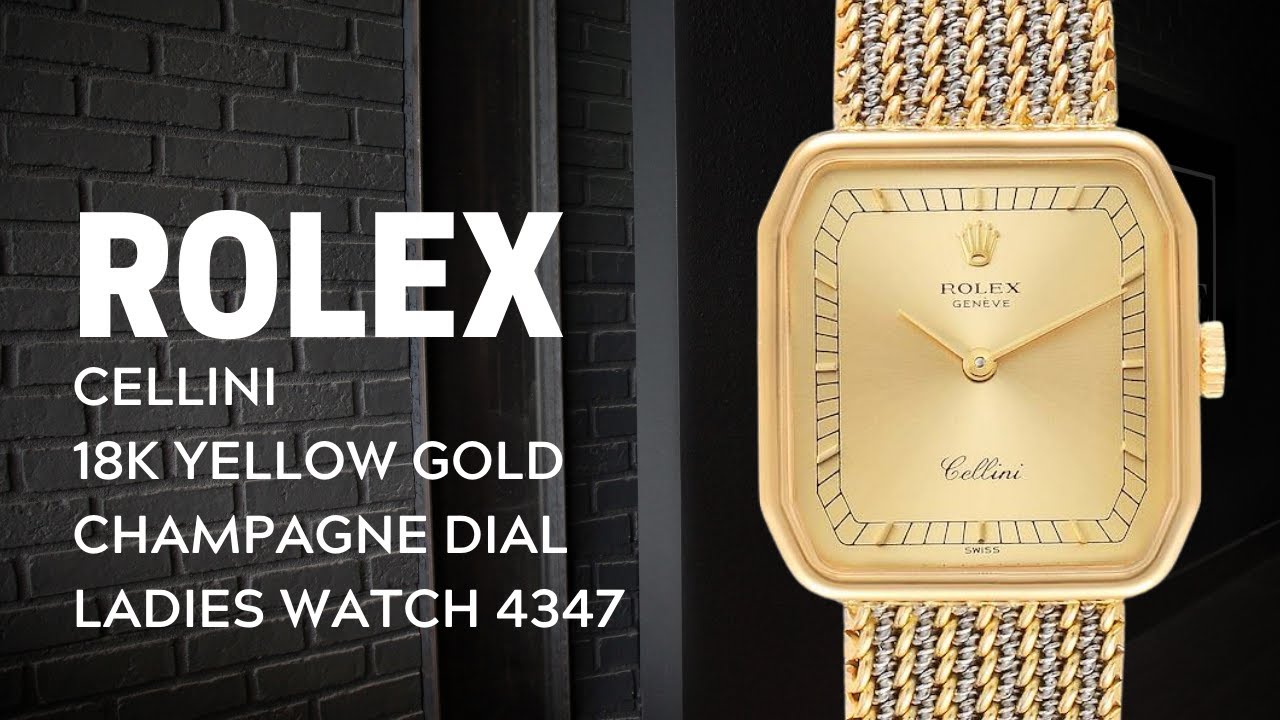 Rolex Cellini 18k Yellow Gold Champagne Dial Ladies Watch 4347