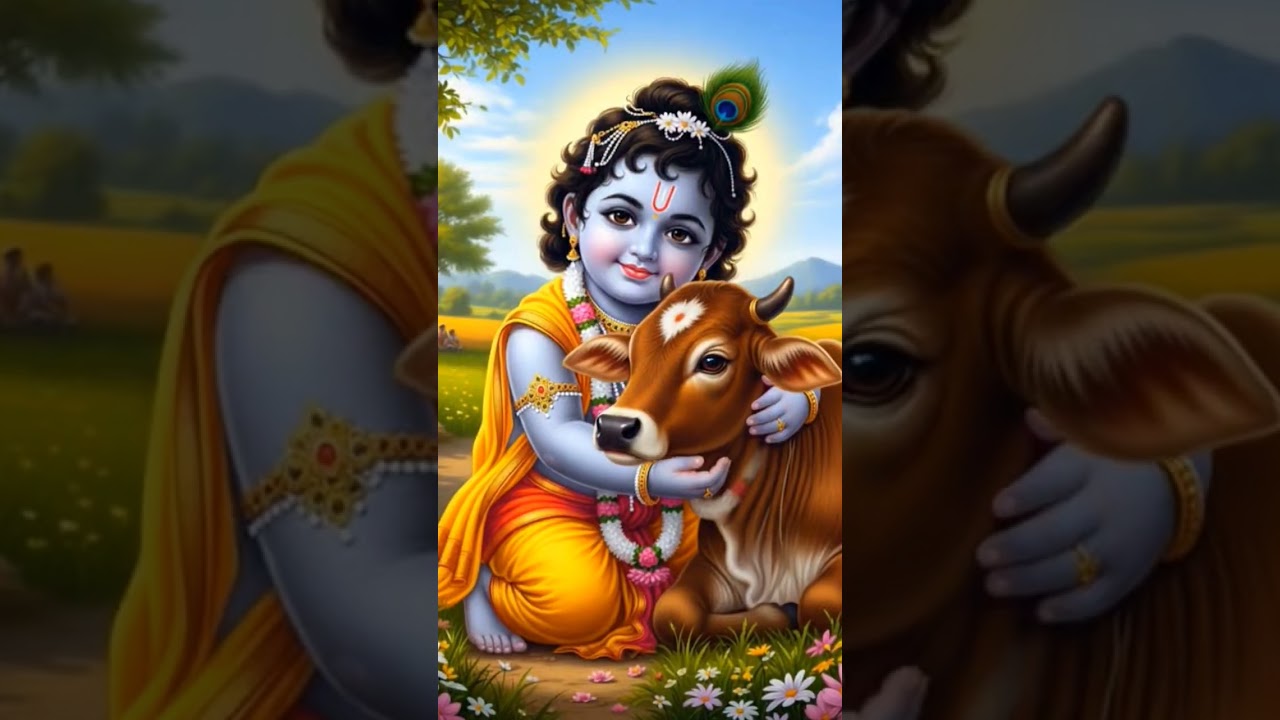 Cute Baby Krishna 😍❤️ !! Flute music !!