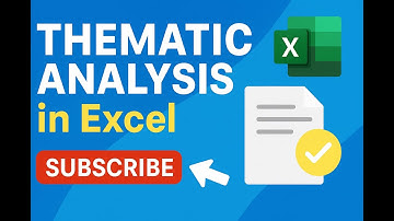 How to do Thematic Analysis Coding in Excel: Data Analysis in Research Methodology (Qualitative)