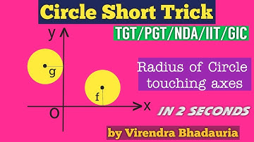 Circle shortcut trick for GIC/TGT/PGT/NDA/IIT || Conic section short trick