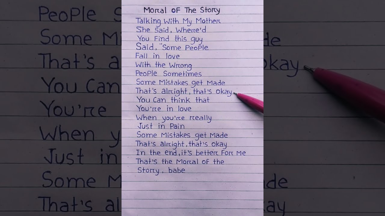 Ashe Moral Of The Story Lyrics Viralsong Ytshorts Shortsfeed 1Million Views