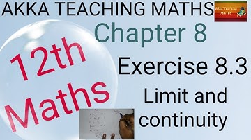 12th Maths|Chapter:8|Exercise 8.3 Limit and Continuity of Functions of Two Variables