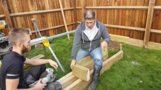 Here we describe how to build a raised bed using tanalised railway sleepers. We use tanalised simulated railway sleepers.