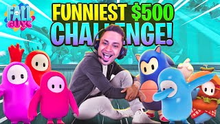 FUNNIEST $500 DOLLAR CHALLENGE WITH RANDOMS 😍 - FALL GUYS GAMEPLAY - MRJAYPLAYS