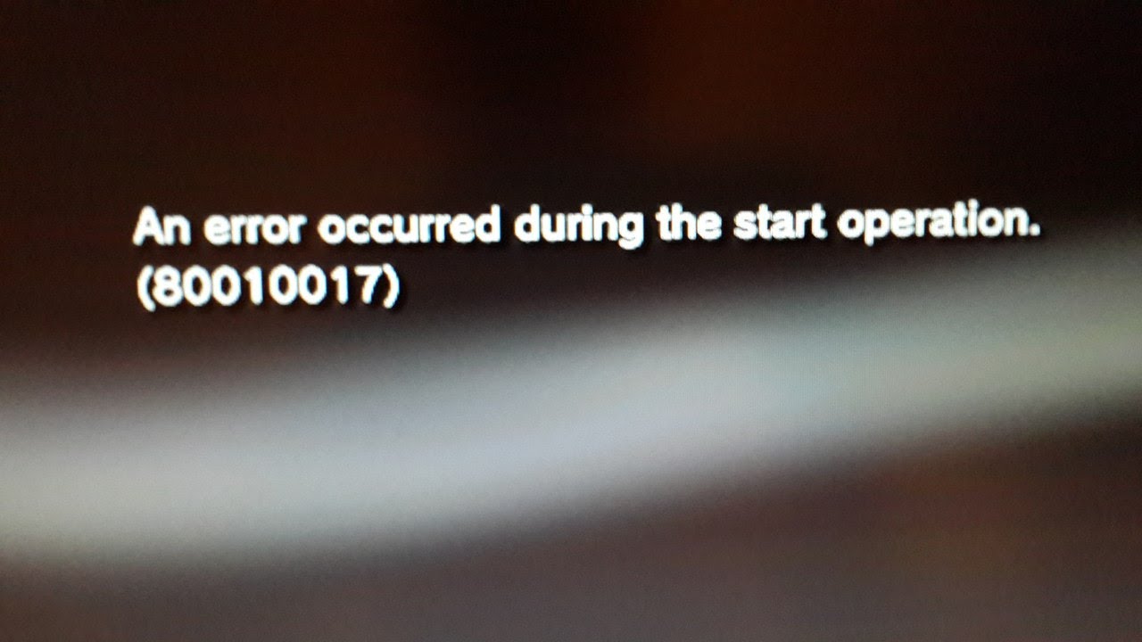 Image result for PS3 start operation error without