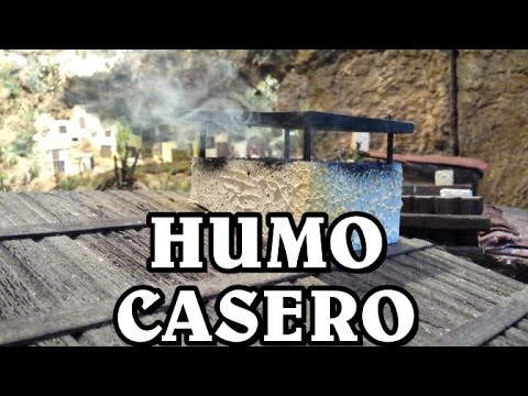 Como hacer humo casero para la chimenea y fuego del pesebre, belÃn ...