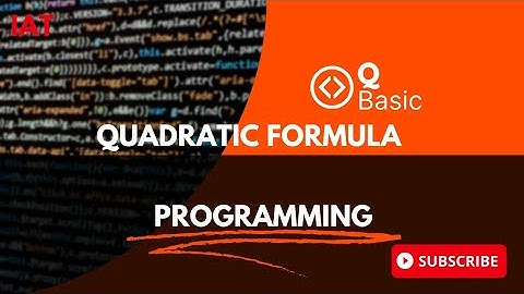 Qbasic-How to compute Quadratic Formula