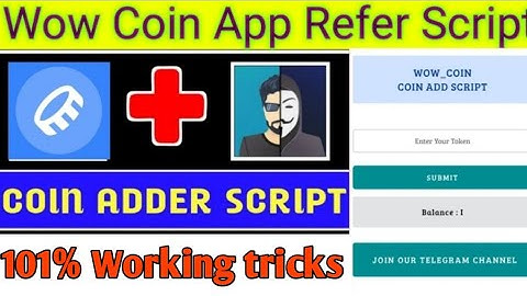 🤑Wow Coin app new hack tricks || wow Coin app unlimited tricks || wow Coin app refer script ||