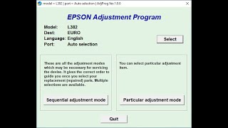 اصلاح مشكل طابعة epson l382 tampon d'encre de l'imprimante est quasiment en  fin de vie Epson 