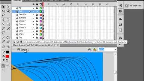 Flash Tutorial 60 Cannon Ball Part 2
