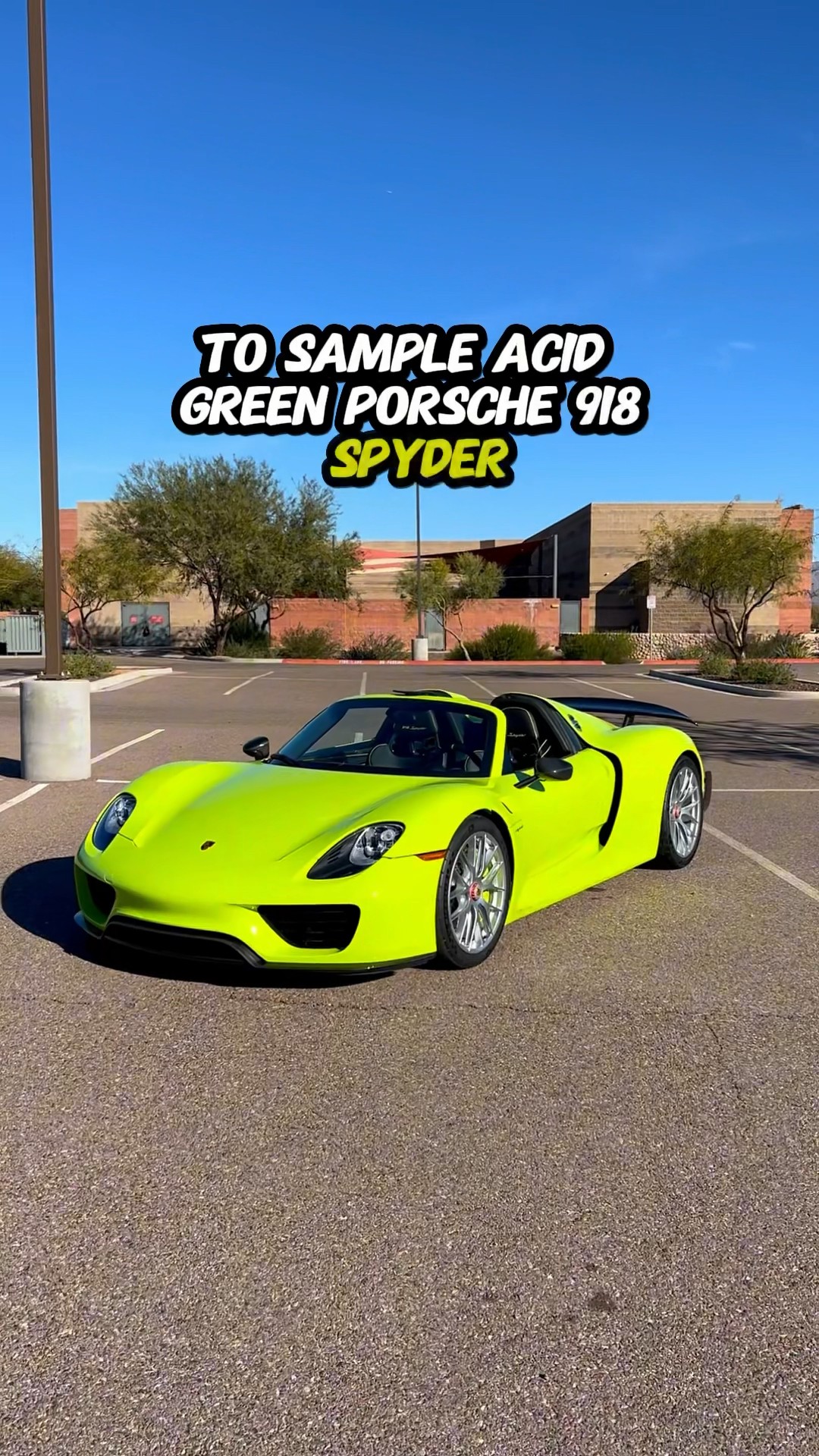 ☺︎ Acid Green Porsche 918 Spyder Hypercar - YouTube