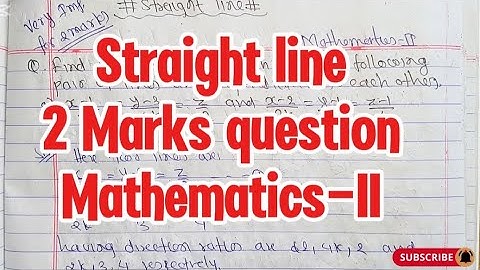 Straight line|2 Marks questions Mathematics-II BE Civil & Computer Purbanchal University TU KU PoU