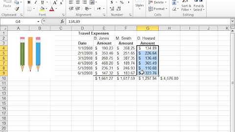 Excel 2010 Copy Cells Using the Fill Handle