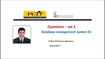 Java Institute | Database Management System-01 | DBMS Question set 02