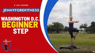 Beginner Step Aerobics At-Home Workout | Washington, D.C.| Step Training Sweaty Fitness | Jenny Ford screenshot 3