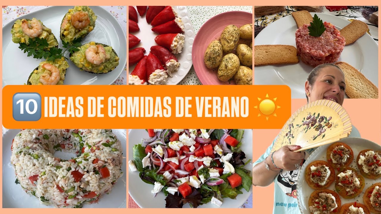 10 IDEAS de COMIDAS para VERANO. FRESCAS, FÁCILES, RÁPIDAS y BARATAS☀️