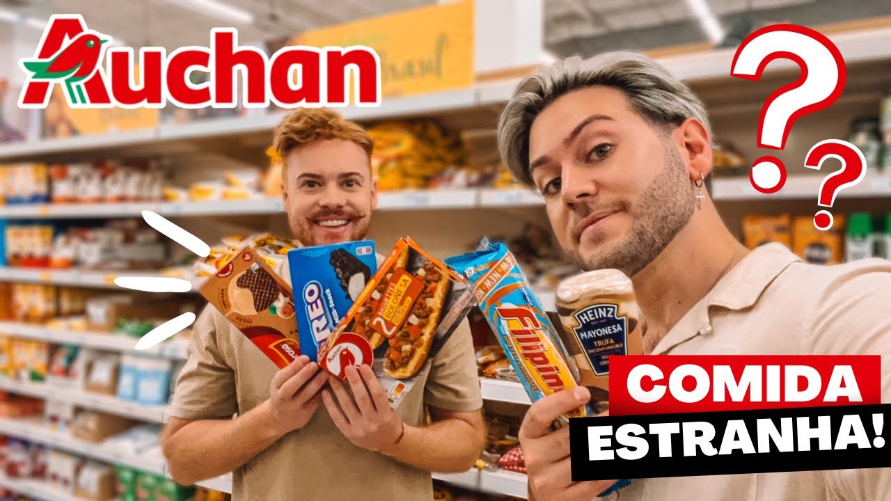 COMPRÁMOS A COMIDA MAIS ESTRANHA DO AUCHAN!! 🛒