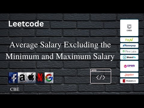 Average Salary Excluding the Minimum and Maximum Salary | Leetcode
