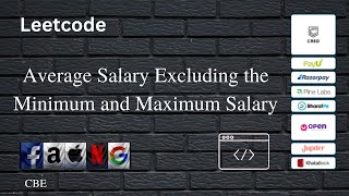 Average Salary Excluding the Minimum and Maximum Salary | Leetcode