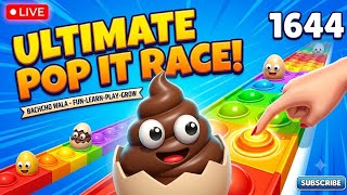 Pop It Run! 3D Live 🏃‍♂️💨 | Unlimited Levels Challenge! 🎮 #shorts #live