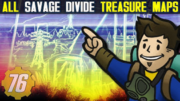 ALL SAVAGE DIVIDE Treasure Map Locations Guide - Fallout 76