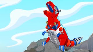 Dino Transformations Rescue Bots Season 3 Episode 10 Kids Cartoon Transformers Junior