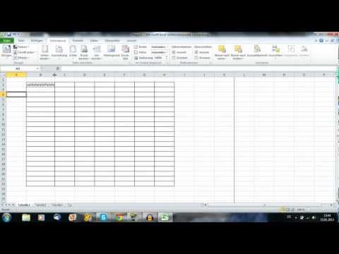 Microsoft Excel Grundkurs #001- Tabellen erstellen
