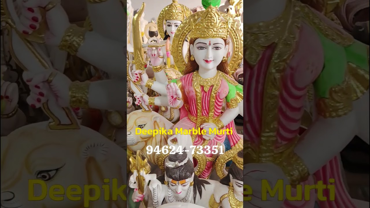 Durga Mata Marble Murti | Exclusive Handcrafted Marble Idol Design