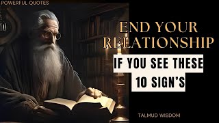 10 sign time to end the relationship | Talmud Life Lessons | Ethics of the Fathers | POWERFUL QUOTES