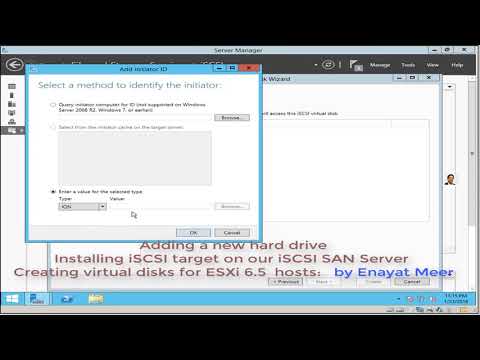 Video 10 -  Making iSCSI SAN available for ESXi 6.5  hosts:  All Steps