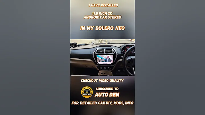 Bolero Neo Android Car Stereo Diamond 2k Screen 11.8 inch